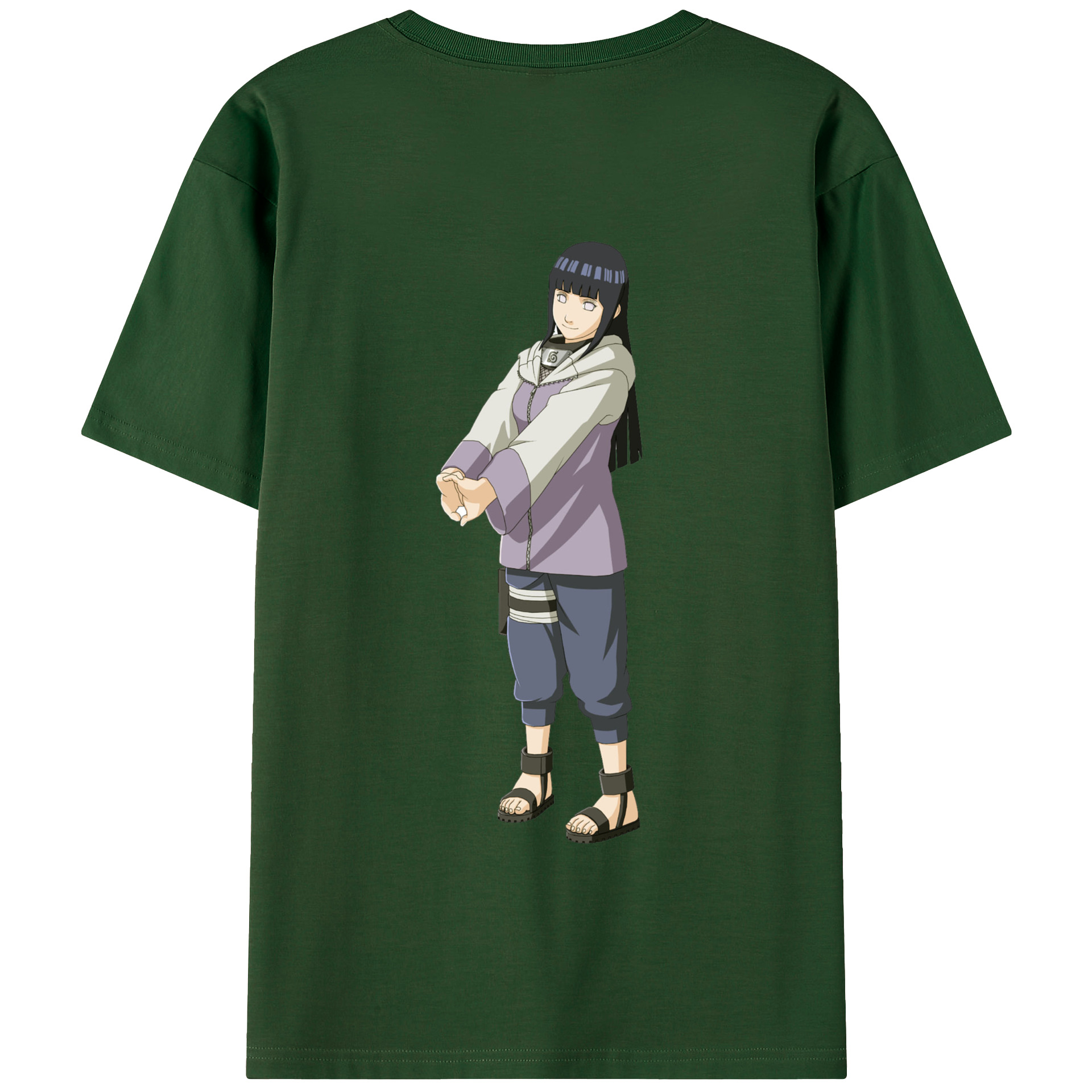 （画像用） NARUTO -ナルト- 日向ヒナタ Hyūga Hinata 綿100％半袖Tシャツ（背面プリント）